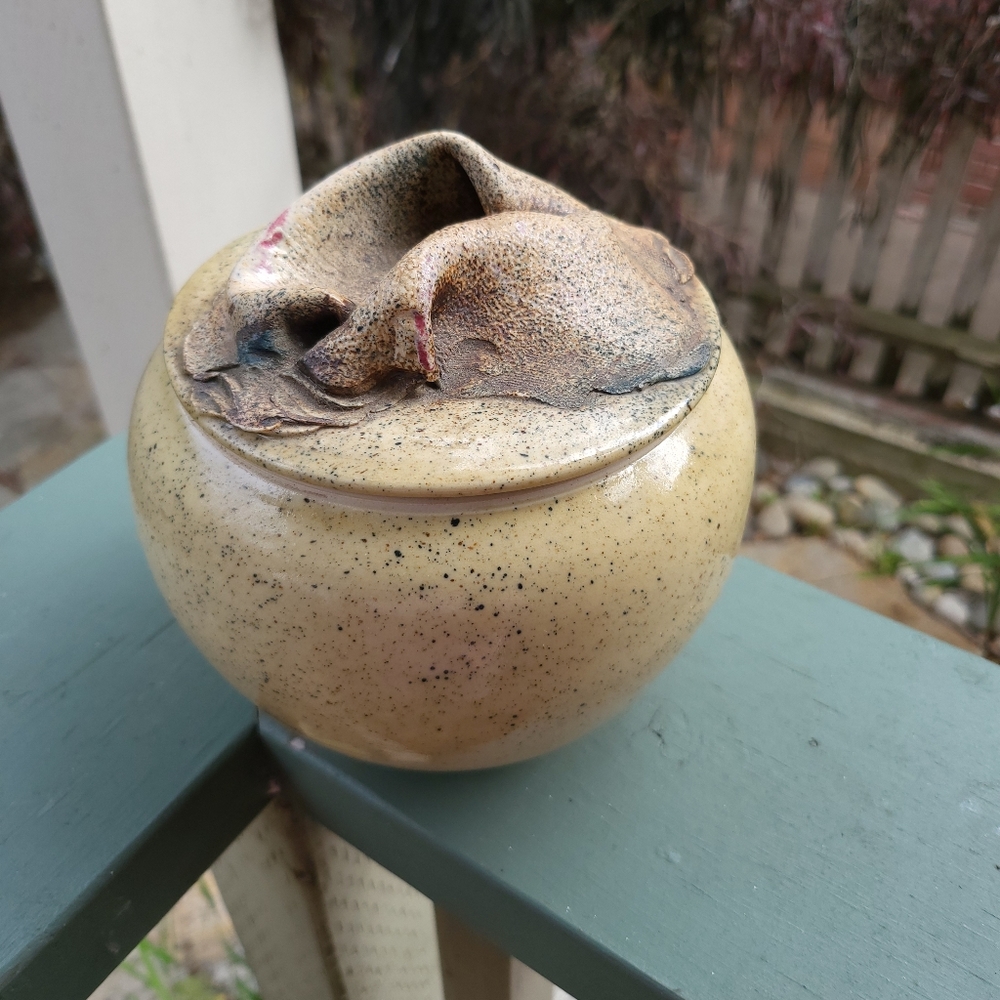 Vintage Santa Cruz Artist Paula Prekowitz Salt Glaze Pottery Piece